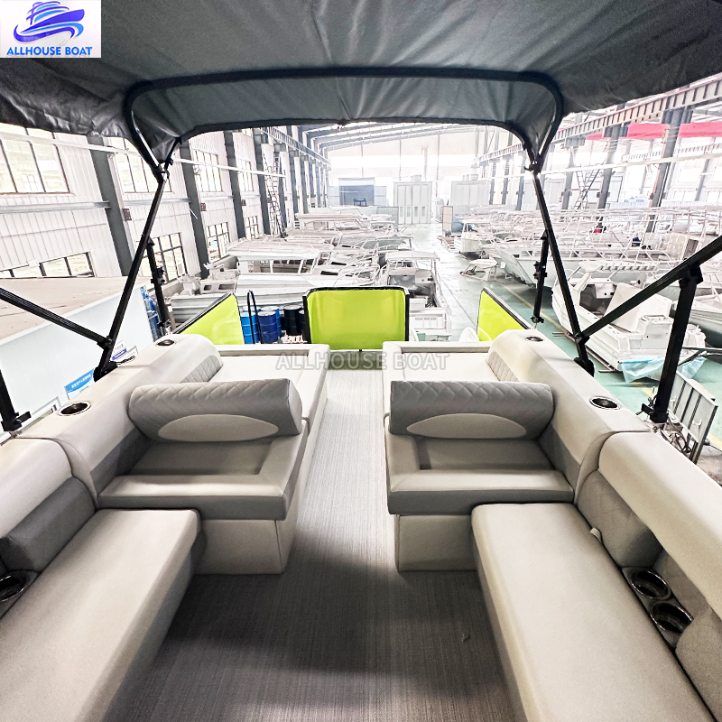 Pontoon Luxury Boat Fishing Boat Aluminum Luxury Yacht Aluminium Double Layer Aluminum Pontoon Boat with Engines